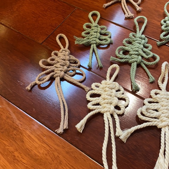 5 for $20! Macrame Christmas Tree Gift Bag Ornament Decoration - Picture 5 of 5
